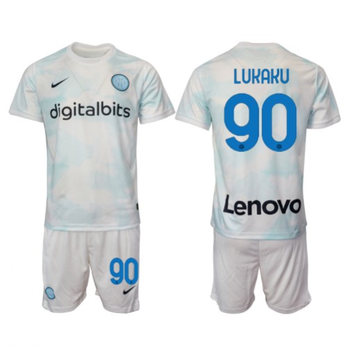 Dres Inter Milan Romelu Lukaku #90 Gostujuci za djecu 2022-23 Kratak Rukav (+ kratke hlače)